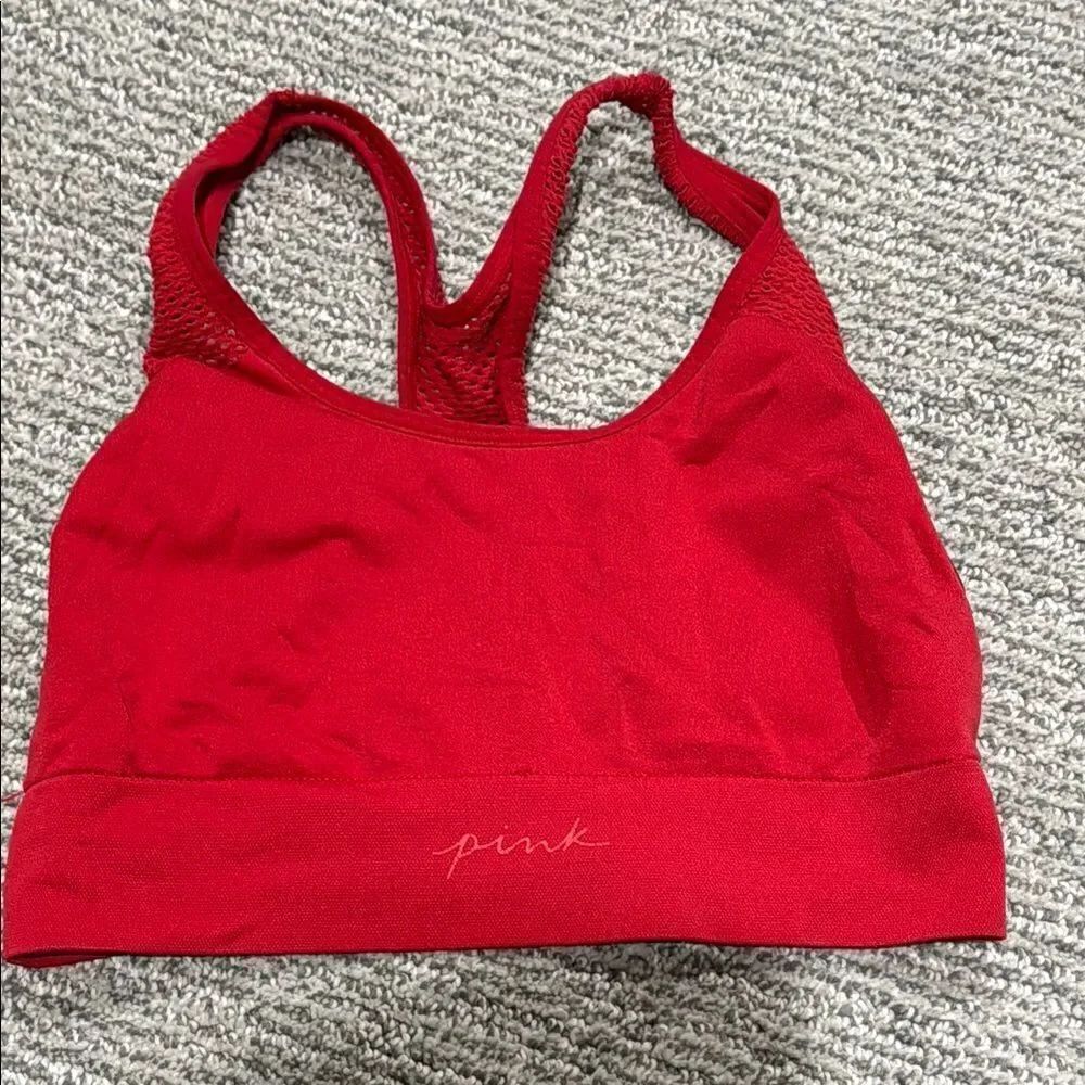 PINK Victoria's Secret Red Sports Bra